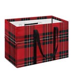 Red Scottish Tartan Pattern Print Utility Tote Bag