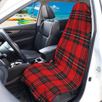 Red Scottish Tartan Pattern Print Waterproof Car Seat Cover