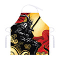 Red Sky And Golden Sun Samurai Print Adjustable Apron