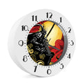 Red Sky And Golden Sun Samurai Print Alarm Clock