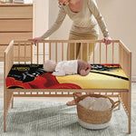 Red Sky And Golden Sun Samurai Print Baby Crib Sheet