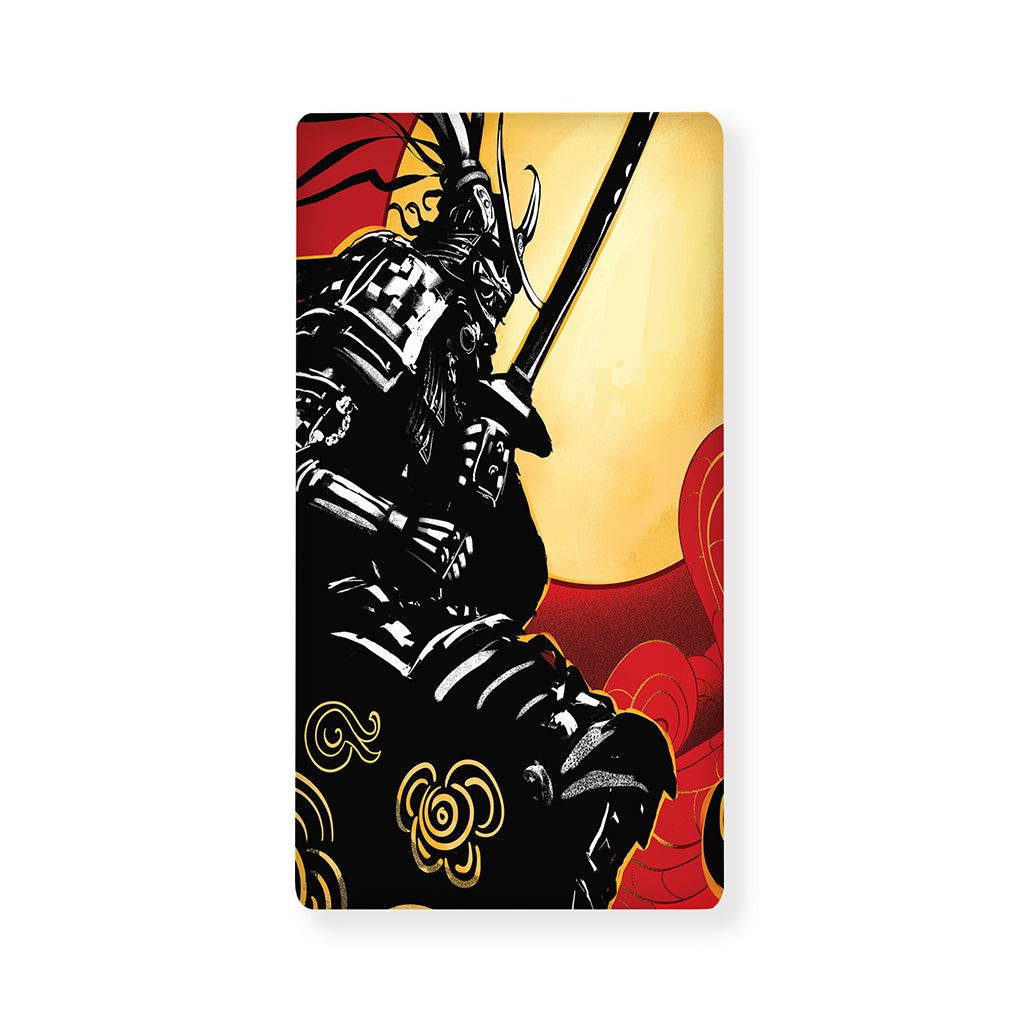 Red Sky And Golden Sun Samurai Print Baby Crib Sheet