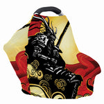 Red Sky And Golden Sun Samurai Print Baby Seat Cover