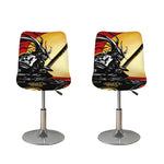 Red Sky And Golden Sun Samurai Print Bar Stool Covers