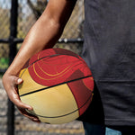 Red Sky And Golden Sun Samurai Print Basketball