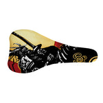 Red Sky And Golden Sun Samurai Print Bicycle Seat Cover
