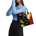 Red Sky And Golden Sun Samurai Print Canvas Tote Bag