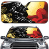 Red Sky And Golden Sun Samurai Print Car Windshield Sun Shade