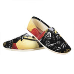 Red Sky And Golden Sun Samurai Print Casual Shoes