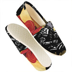 Red Sky And Golden Sun Samurai Print Casual Shoes