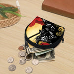 Red Sky And Golden Sun Samurai Print Coin Purse