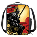 Red Sky And Golden Sun Samurai Print Crossbody Lunch Bag