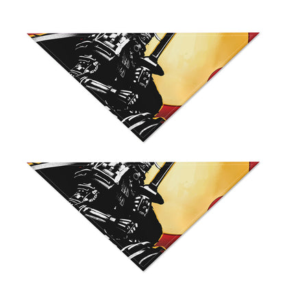 Red Sky And Golden Sun Samurai Print Dog Bandana