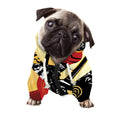 Red Sky And Golden Sun Samurai Print Dog Zip Up Hoodie