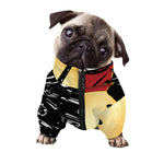 Red Sky And Golden Sun Samurai Print Dog Zip Up Jacket