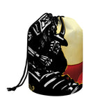 Red Sky And Golden Sun Samurai Print Drawstring Makeup Bag