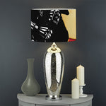 Red Sky And Golden Sun Samurai Print Drum Lamp Shade