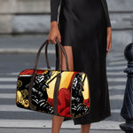 Red Sky And Golden Sun Samurai Print Duffle Bag