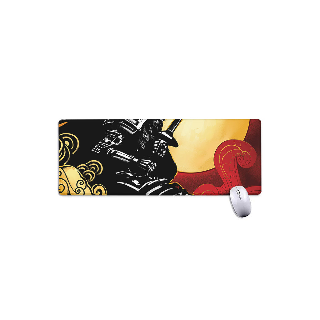 Red Sky And Golden Sun Samurai Print Extended Mouse Pad