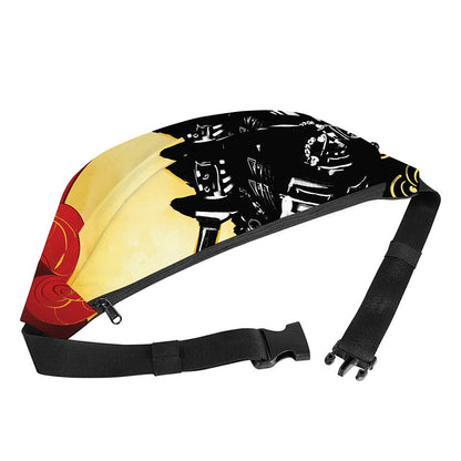 Red Sky And Golden Sun Samurai Print Fanny Pack