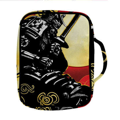 Red Sky And Golden Sun Samurai Print Front Pocket Bible Bag