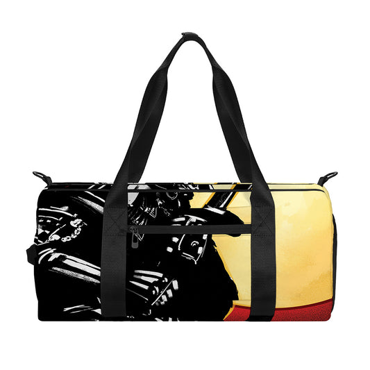 Red Sky And Golden Sun Samurai Print Gym Bag