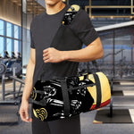 Red Sky And Golden Sun Samurai Print Gym Bag