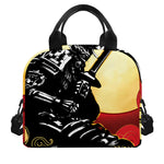 Red Sky And Golden Sun Samurai Print Insulated Lunch Bag
