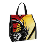 Red Sky And Golden Sun Samurai Print Insulated Lunch Tote