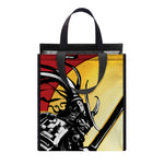 Red Sky And Golden Sun Samurai Print Insulated Lunch Tote