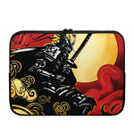 Red Sky And Golden Sun Samurai Print Laptop Sleeve