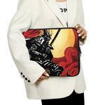 Red Sky And Golden Sun Samurai Print Laptop Sleeve