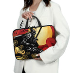 Red Sky And Golden Sun Samurai Print Laptop Sleeve With Handle