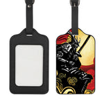 Red Sky And Golden Sun Samurai Print Luggage Tag