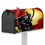 Red Sky And Golden Sun Samurai Print Mailbox Cover