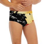 Red Sky And Golden Sun Samurai Print Men's Briefs
