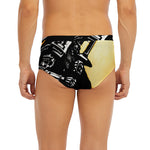 Red Sky And Golden Sun Samurai Print Men's Briefs
