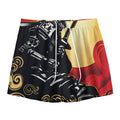 Red Sky And Golden Sun Samurai Print Mesh Shorts