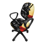 Red Sky And Golden Sun Samurai Print Office Chair Cover