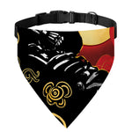 Red Sky And Golden Sun Samurai Print Over The Collar Dog Bandana