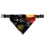 Red Sky And Golden Sun Samurai Print Over The Collar Dog Bandana