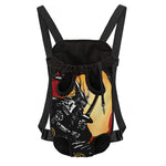 Red Sky And Golden Sun Samurai Print Pet Carrier Backpack