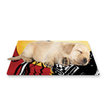 Red Sky And Golden Sun Samurai Print Pet Cooling Mat Cover