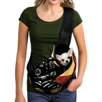 Red Sky And Golden Sun Samurai Print Pet Sling Carrier