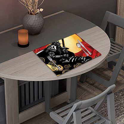 Red Sky And Golden Sun Samurai Print Placemat