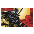 Red Sky And Golden Sun Samurai Print Polyester Doormat