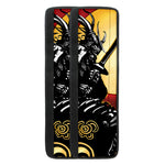 Red Sky And Golden Sun Samurai Print Refrigerator Handle Covers