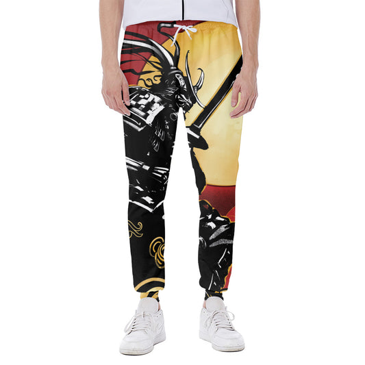 Red Sky And Golden Sun Samurai Print Scuba Joggers