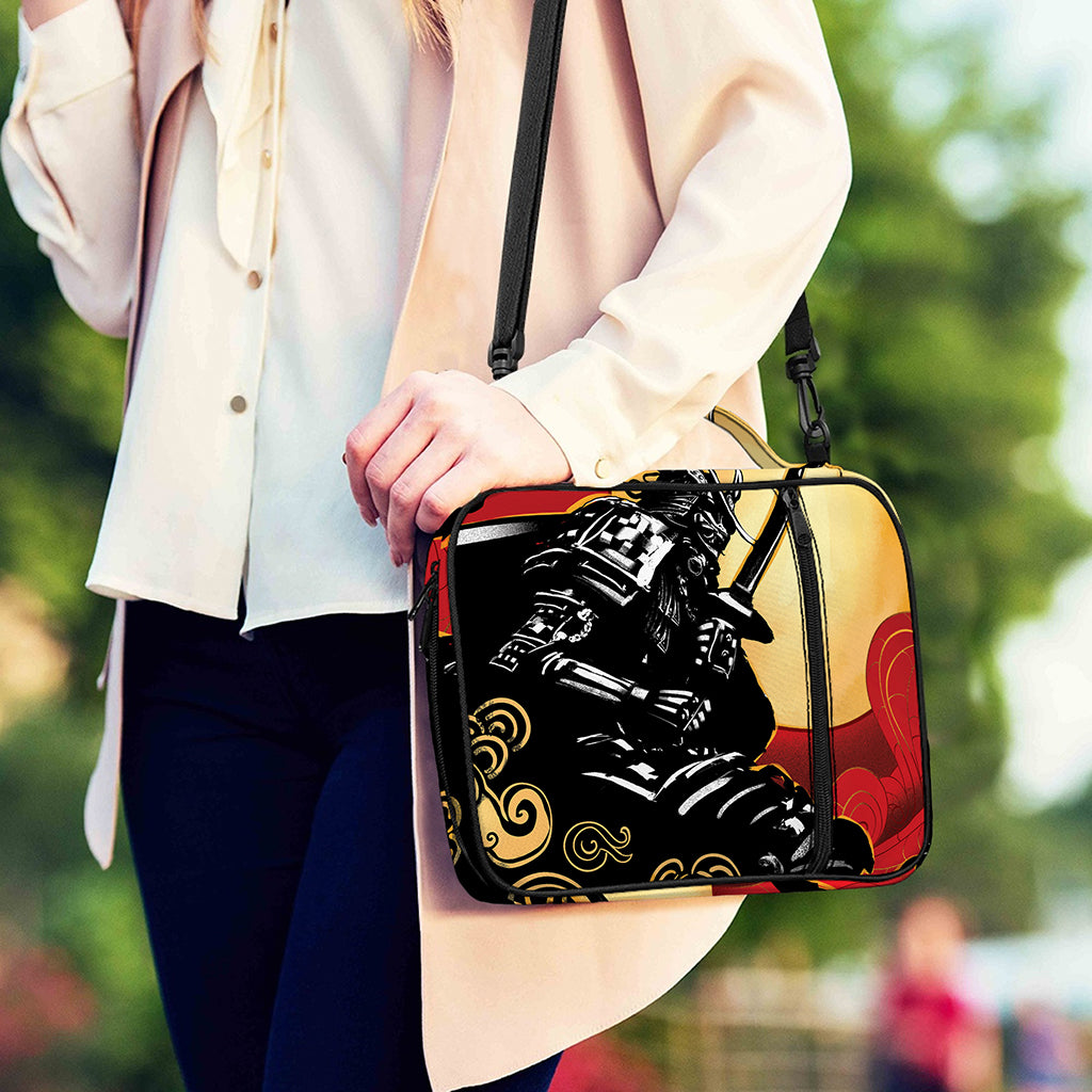 Red Sky And Golden Sun Samurai Print Shoulder Strap Bible Bag