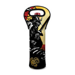 Red Sky And Golden Sun Samurai Print Single Neoprene Wine Tote